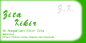 zita kikir business card